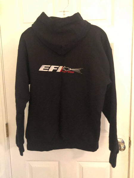 EFI Embroidered Pull-over Hooded Sweatshirt - Black
