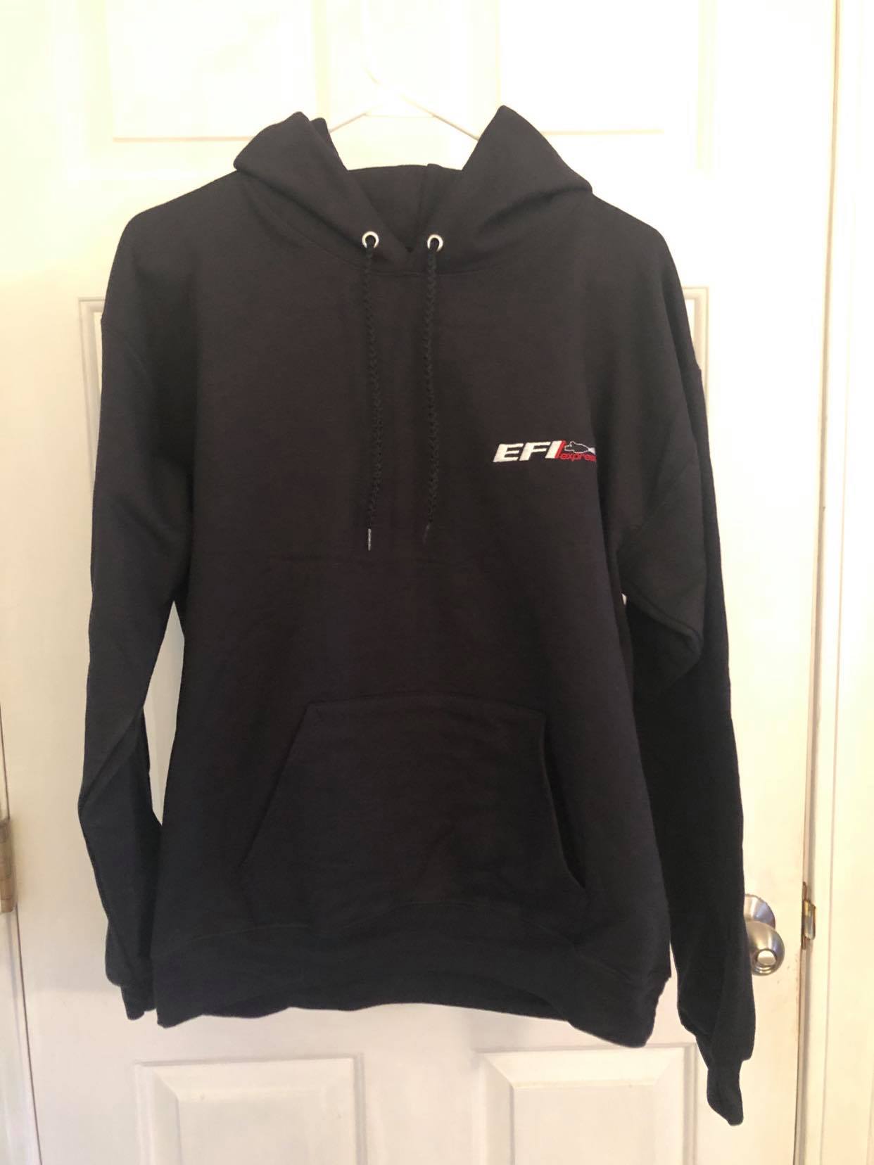 EFI Embroidered Pull-over Hooded Sweatshirt - Black