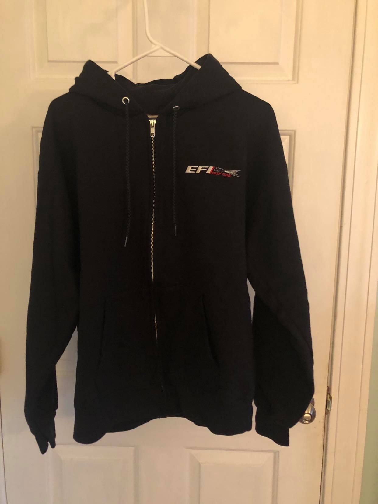 EFI Embroidered Full-Zip Hooded Sweatshirt - Black