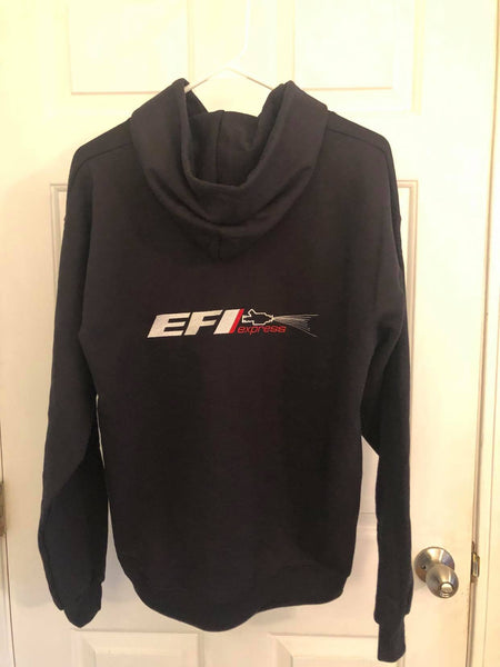 EFI Embroidered Full-Zip Hooded Sweatshirt - Black